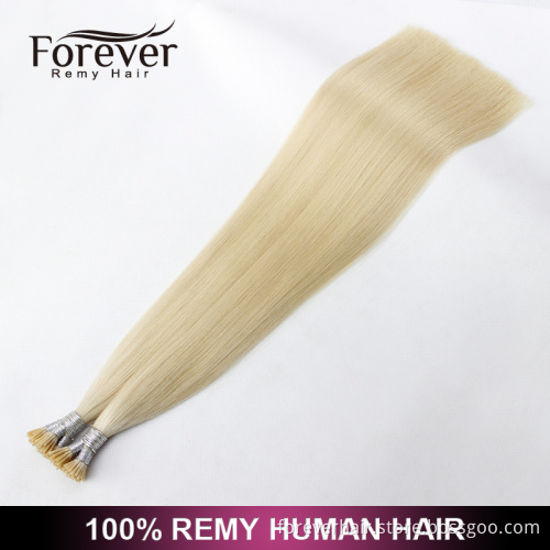 Xuchang Forever Top quality wholesale 100 real Indian remy human blonde #60 double drawn i tips hair extensions